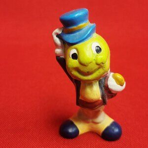 Vintage Jiminy Cricket PVC Mini Figure Sidekick Classic Disney Film Pinocchio